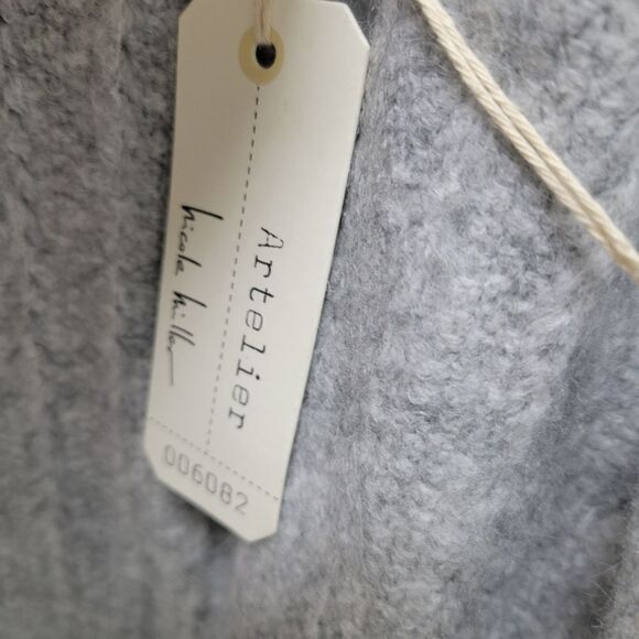 Nicole Miller Artelier Fair Isle Plus Size 1X Turtleneck Sweater NWT Grey - Picture 4 of 5